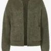 MORE&MORE Vesten Gebreid Vest Dames Olijfgroen