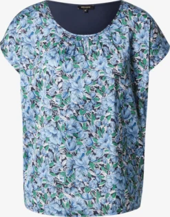 MORE&MORE T-shirts Shirt Dames Navy / Lichtblauw