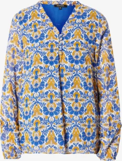 MORE&MORE Blouseshirts Blouse Dames Royal Blue/koningsblauw