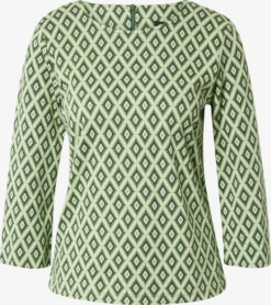 MORE&MORE Shirts Met 3/4 Mouw Shirt Dames Groen
