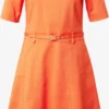 MORE&MORE Mini Jurken Jurk Dames Oranjerood