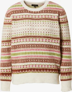 MORE&MORE Fijngebreide Truien Trui Dames Beige