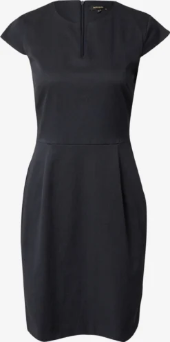 MORE&MORE Kokerjurken Kokerjurk Dames Nachtblauw