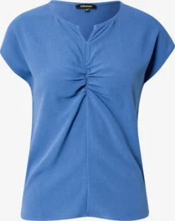 MORE&MORE Blouses Met Korte Mouw Blouse Dames Royal Blue/koningsblauw