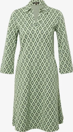 MORE&MORE Jerseyjurken Jurk Dames Appel / Grasgroen