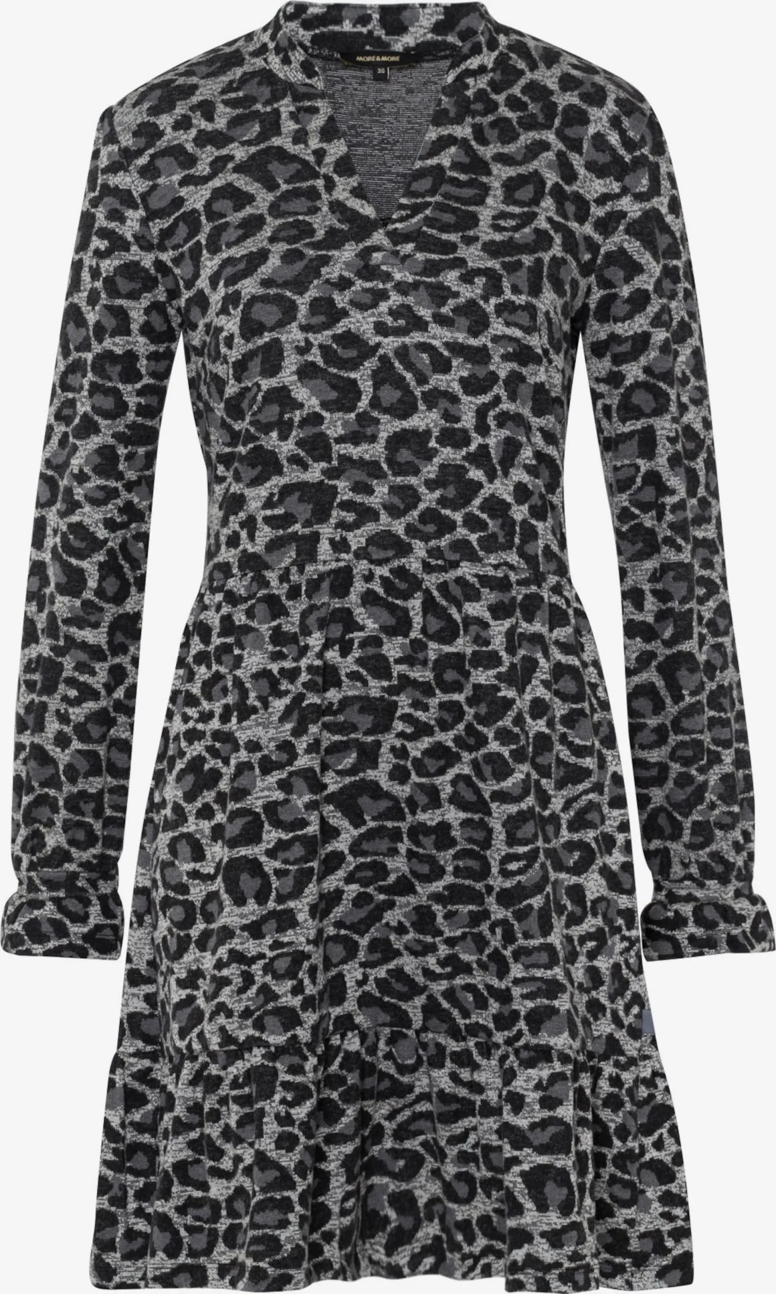 MORE&MORE Mini Jurken Jurk Dames Antraciet / Lichtgrijs / Donkergrijs