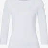 MORE&MORE Shirts Met 3/4 Mouw Shirt Dames Wit