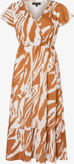 MORE&MORE Midi Jurken Jurk Dames Bruin