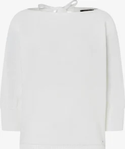 MORE&MORE Fijngebreide Truien Trui Dolman Dames Wit