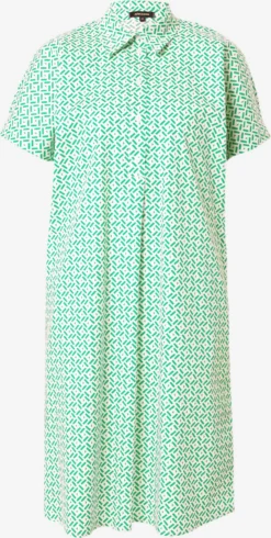 MORE&MORE Blousejurken Blousejurk Dames Groen