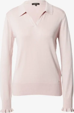 MORE&MORE Fijngebreide Truien Trui Dames Pastelroze