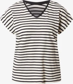 MORE&MORE T-shirts Shirt Dames Zwart / Wit