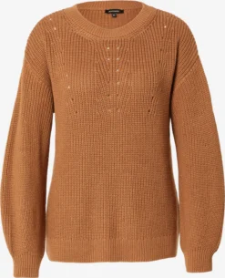 MORE&MORE Fijngebreide Truien Trui Dames Bruin