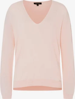 MORE&MORE Basic Truien Trui Dames Pastelroze