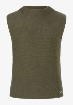 MORE&MORE Fijngebreide Truien Trui Dames Olijfgroen